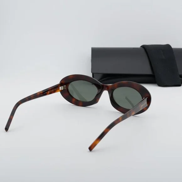 Saint Laurent SL 594 009 Oval Sunglasses - Havana/Grey